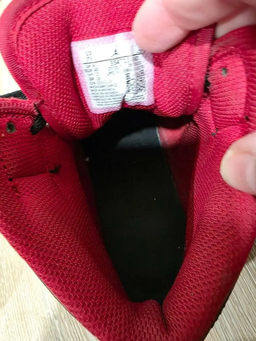 Jordan Air Jordan 1 Mid Size 7Y Reverse Bred Gym Red Black White